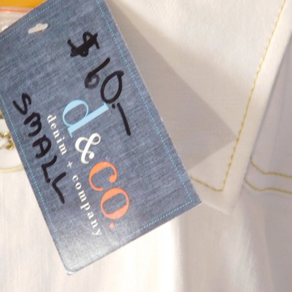 Denim & Co. White Woman's Jacket Small NEW - Picture 4 of 9